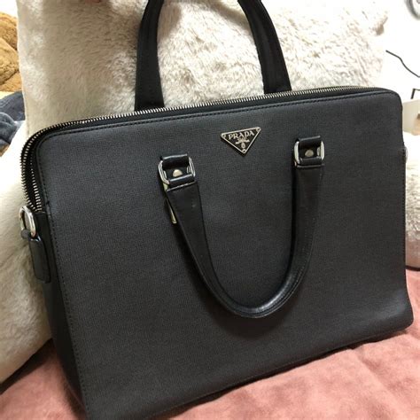 prada computer bag women's|Prada laptop bag grey leather.